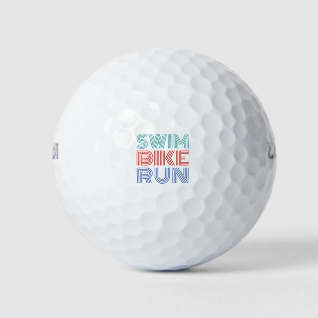 A great Triathlon gift for your friend or family Golf Balls (Front)