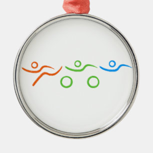 A great Triathlon gift for your friend or family Metal Tree Decoration