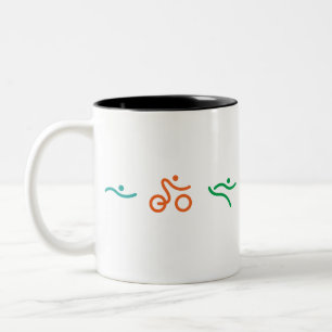 A great Triathlon gift for your friend or family.. Two-Tone Coffee Mug