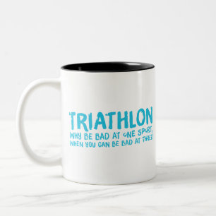 A great Triathlon gift for your friend or family Two-Tone Coffee Mug