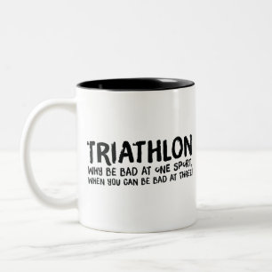 A great Triathlon gift for your friend or family Two-Tone Coffee Mug