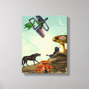 A green and breatheable planet canvas print