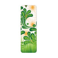 A green and gold artistic pattern depicting a tree
