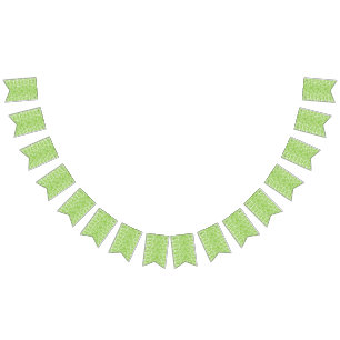 a green and white abstract background bunting
