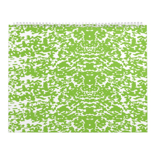 a green and white abstract background calendar (Cover)