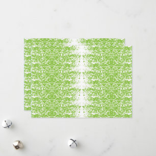 a green and white background with small dots holiday card
