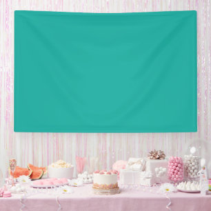a green background with a  banner