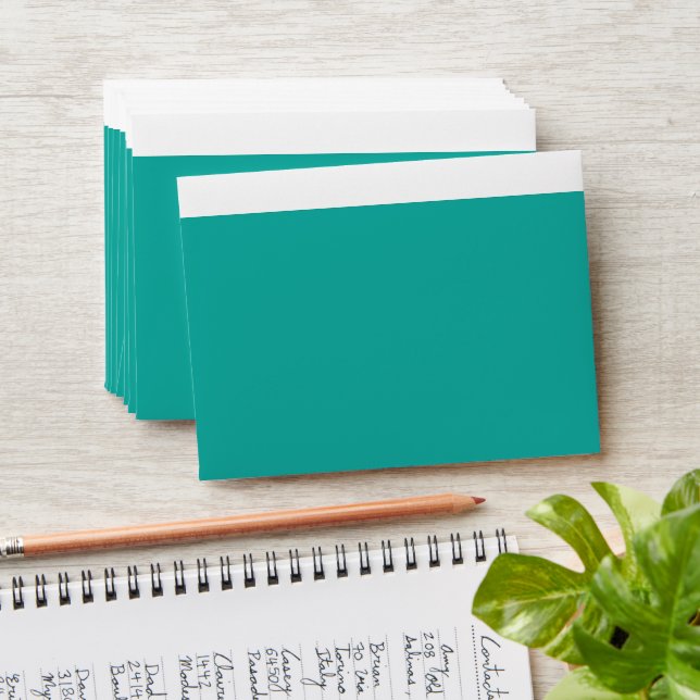 a green background with a  envelope (Stacked)