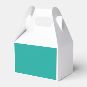 a green background with a favour box