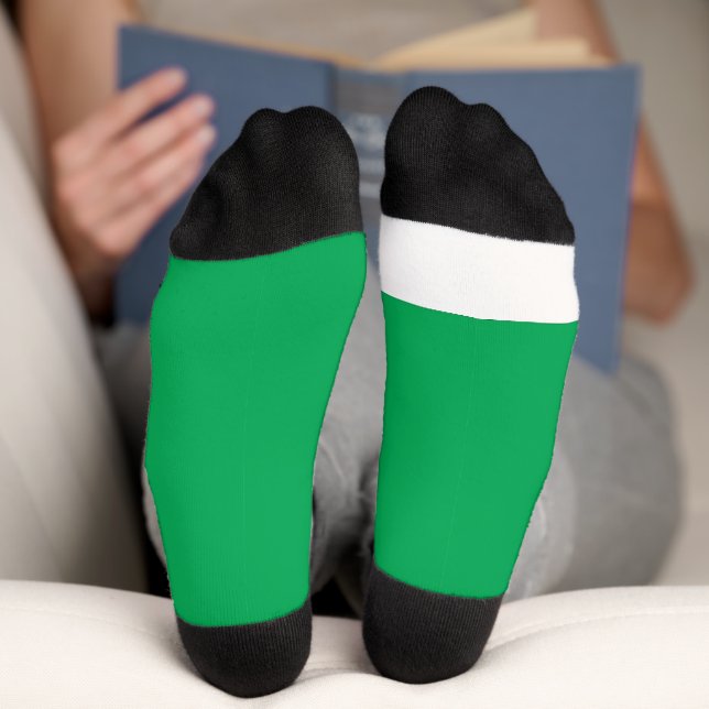 a green background with a socks (Bottom)