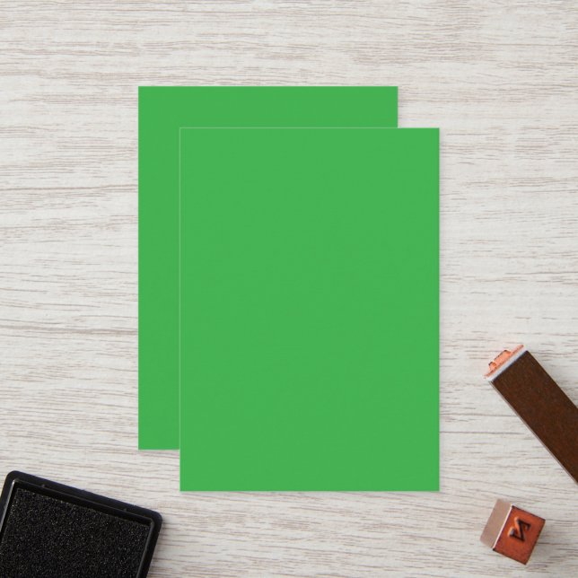 a green background with a white border loyalty card (Front/Back In Situ)