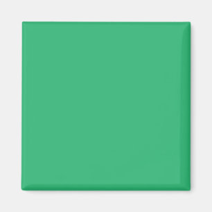 a green background with a white border magnet
