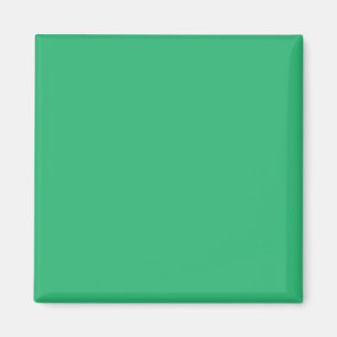 a green background with a white border magnet