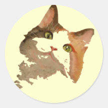 A Green Eyed Calico Cat Artistic Portrait