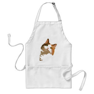 A Green Eyed Calico Cat Artistic Portrait Standard Apron