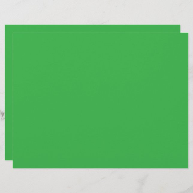 a green screen with a white background custom letterhead (Front/Back)