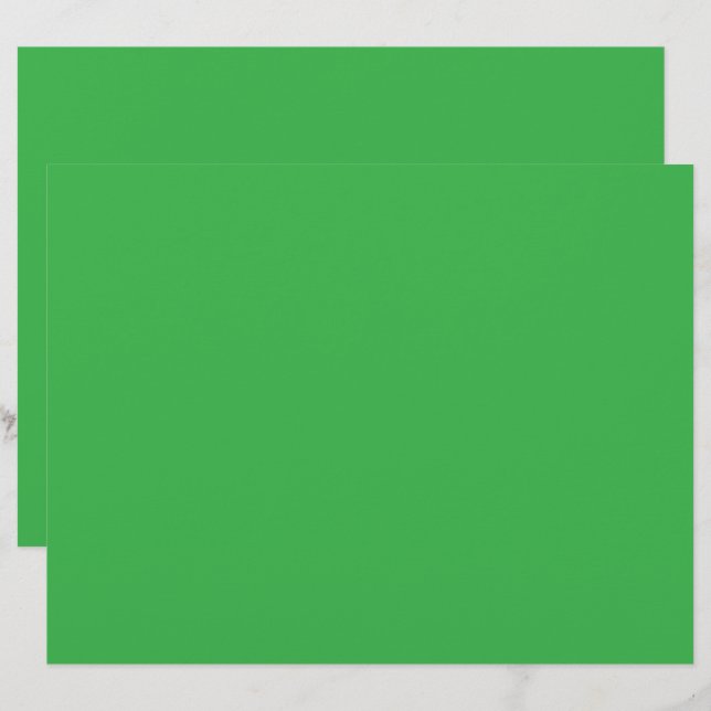 a green screen with a white background custom letterhead (Front/Back)