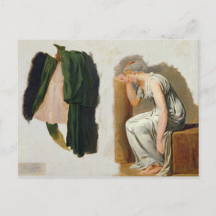 A green toga and Camille Postcard