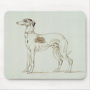 A Greyhound, Facing Left (pen & ink on paper) Mouse Pad