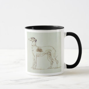 A Greyhound, Facing Left (pen & ink on paper) Mug