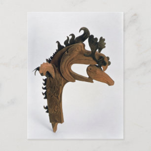 A griffin holding a deer in its beak postcard