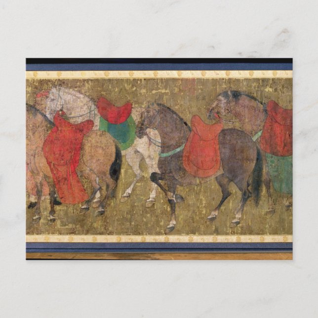 A Groom with Horses Postcard (Front)