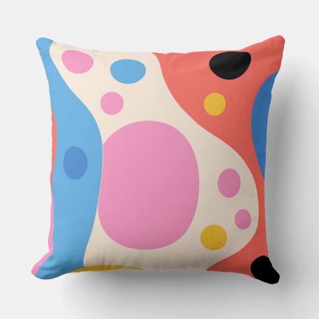 A Groovy Explosion of Colour and Shape Cushion (Front)