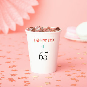A groovy kind of 65  paper cups