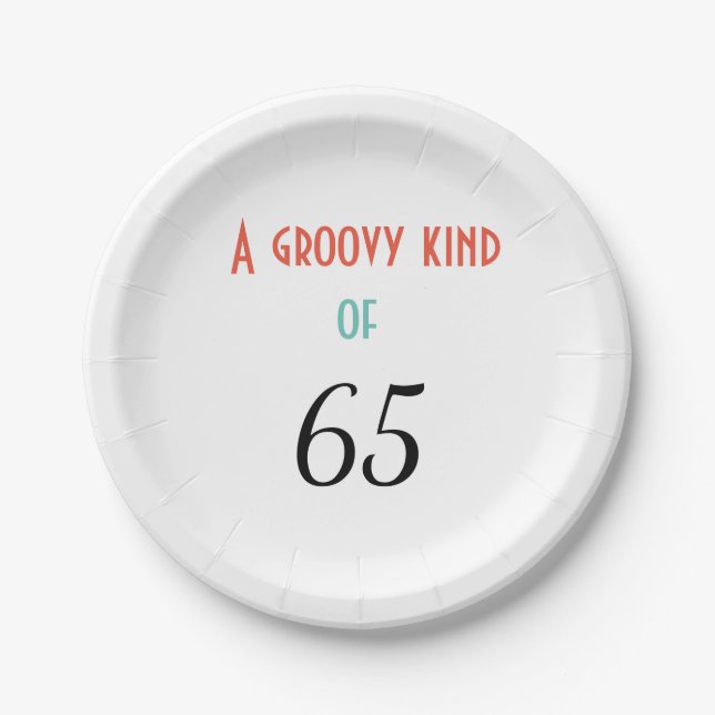 A groovy kind of 65 paper plate (Front)