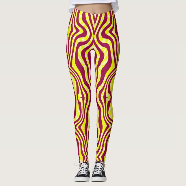 A groovy pattern "Ratti_Creative_Arts" Leggings (Front)