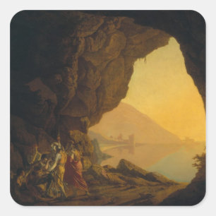 A Grotto in the Kingdom of Naples Square Sticker