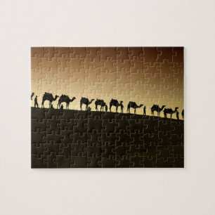 A group of camel herders with their camels jigsaw puzzle