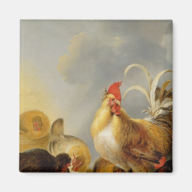 A Group of Farmyard Fowl, 1643 Magnet (Front)