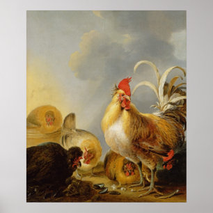 A Group of Farmyard Fowl, 1643 Poster