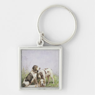 A Group of French Hounds Key Ring