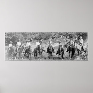 "A Group Of Texas Cowboys" Poster