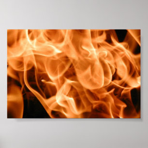 A growing Flaming Fire Poster