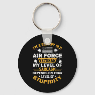 A grumpy old air force veteran retired airman key ring