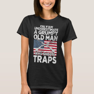 A Grumpy Old Man US Flag - Sports Shooter & Clay P T-Shirt