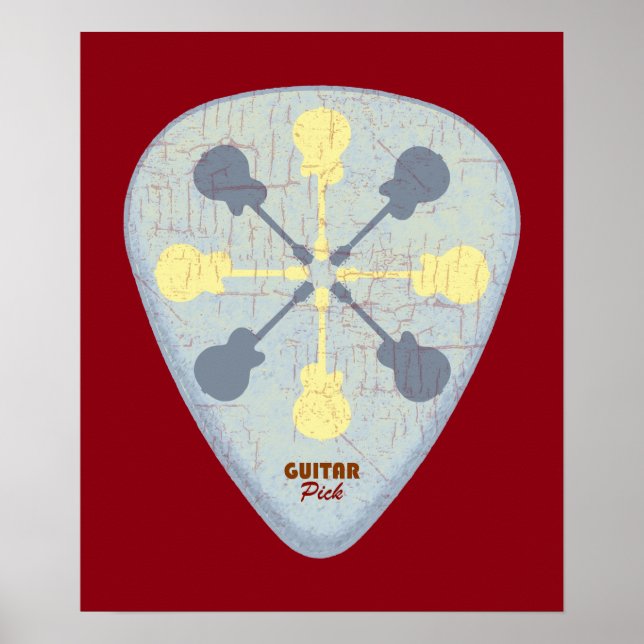 a guitar pick poster (Front)