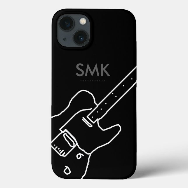 a guitar with name initials Case-Mate iPhone case (Back)