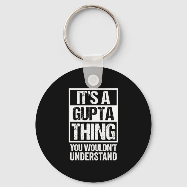A gupta thing wouldn't understand surname name key ring (Front)