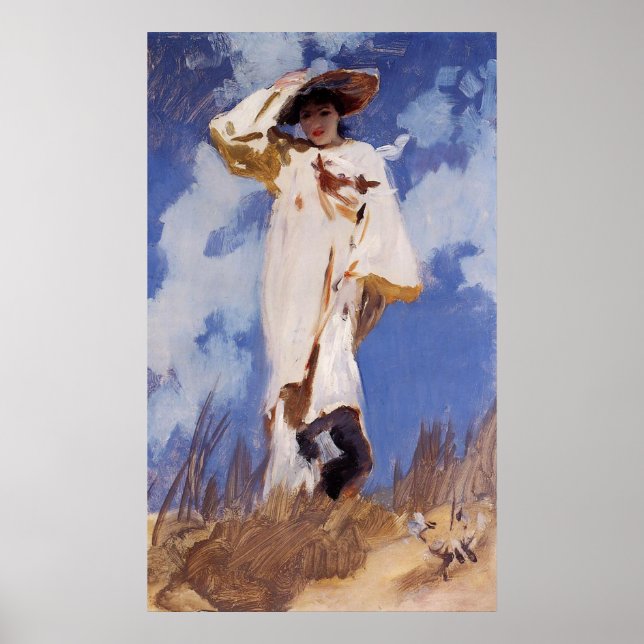 A Gust of Wind by John Singer Sargent Poster (Front)
