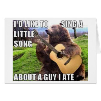 "A GUY I ATE" Bear with Guitar