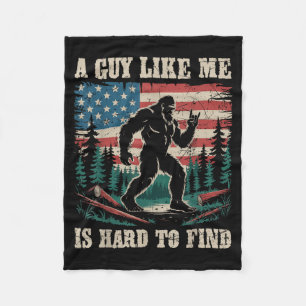 A Guy Like is Hard to Find Bigfoot Funny Hiking Fleece Blanket