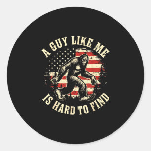 A guy like is hard to find funny american flag classic round sticker