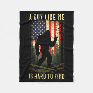 A Guy Like Me Is Hard To Find Bigfoot Funny Hiking Fleece Blanket