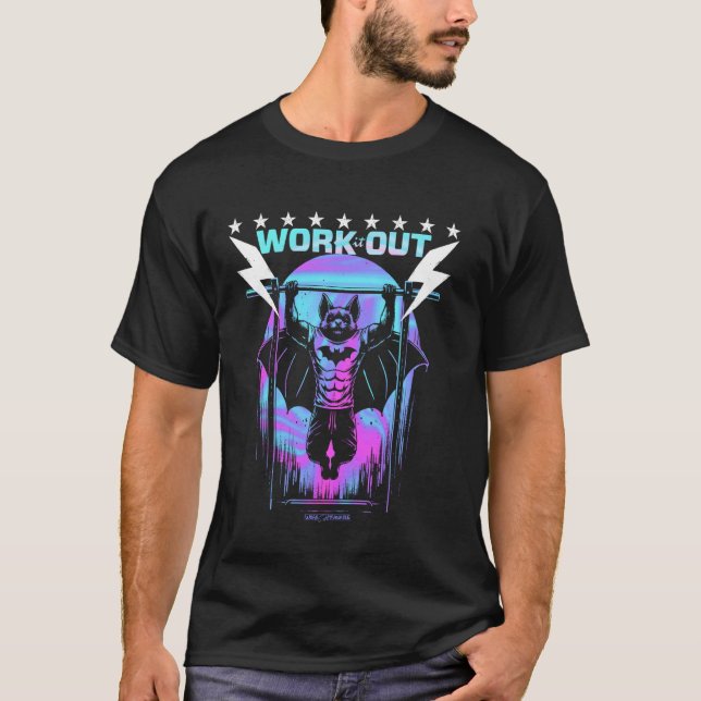 A GYM BAT - WORKOUT EXERCISE FUN VIBES T-Shirt (Front)
