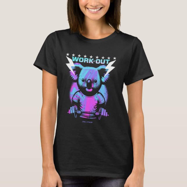 A GYM KOALA BEAR - WORKOUT EXERCISE FUN VIBES T-Shirt (Front)