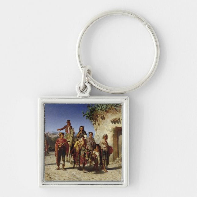 A Gypsy Family on the Road, c.1861 Key Ring (Front)